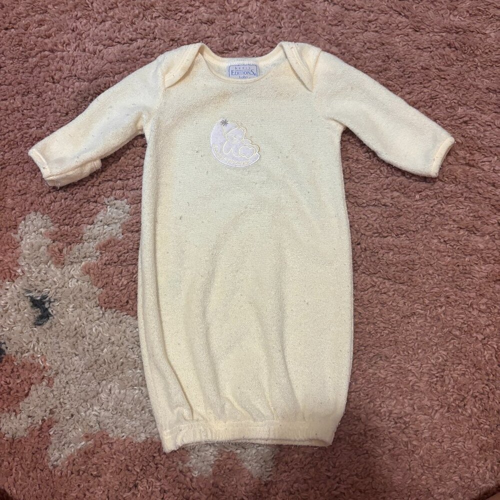 Vintage Basic Editions Baby Yellow Footless Sleep Sack 0/3 Months Sweet Dreams